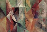 Delaunay, Robert Three Windows Tower and round ring oil painting reproduction